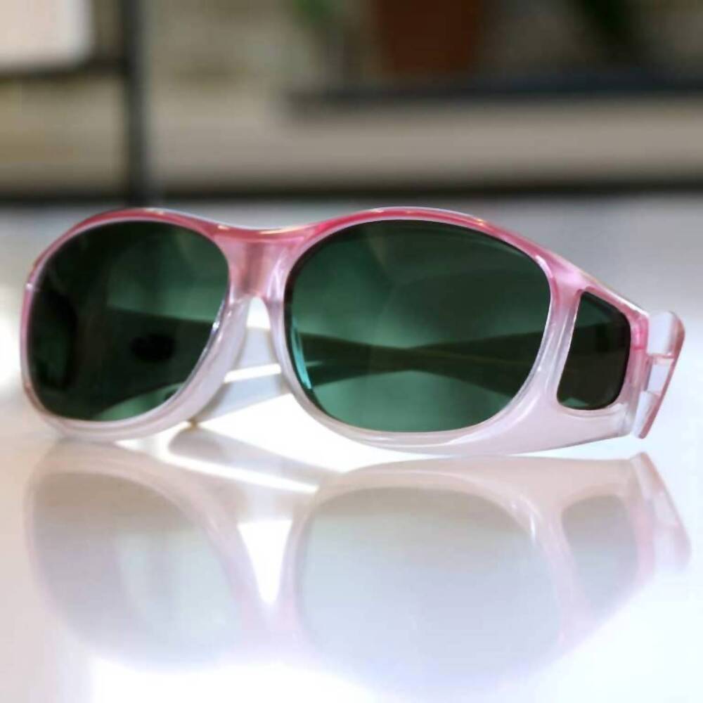 NEW COCOONS unisex slim line m fitover sunglasses in blush/gray